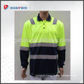 Hi Vis viz Long Sleeved T-shirt safety work top,Colorful Reflctive Safety Polo T-shirt with two Reflctive Tape